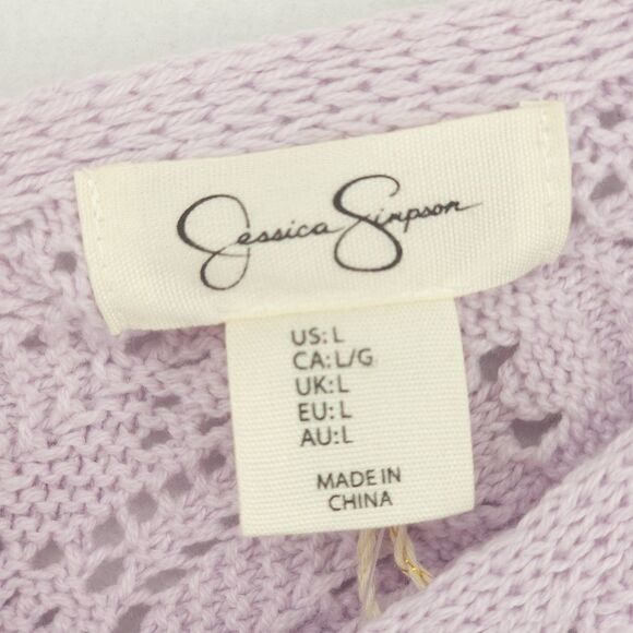 NWT Large Jessica Simpson Crotchet Drawstring Crop Top - Picture 4 of 6